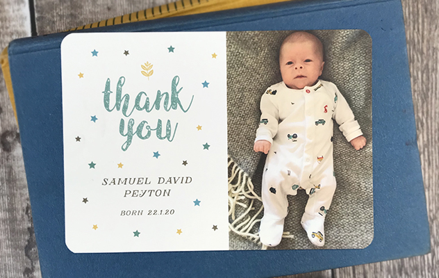 Baby Sam's Thank You Cards