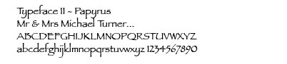 papyrus typeface