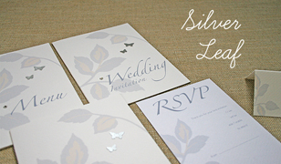 Silver Leaf Wedding Invitations