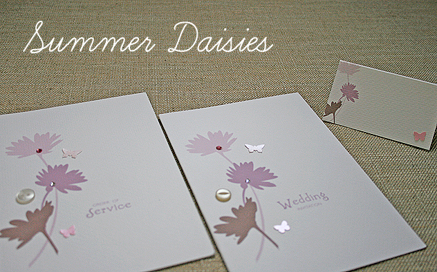 wedding invites summer daisies range pretty floral design