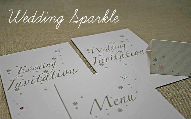 edding stationery wedding sparkle range gold sparkle