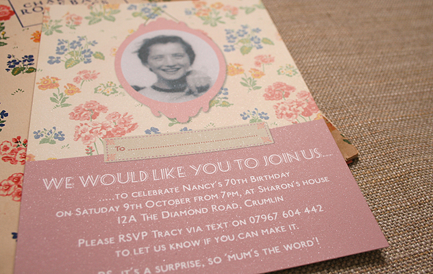 party invites for 70th birthday 1940s style vintage
