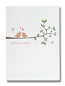 evening invitations lovebirds wedding