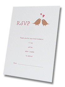 rsvp cards wedding lovebirds
