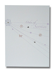 confetti veil order of service delicate pastel design