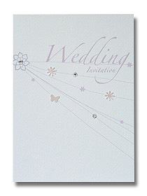 confetti veil wedding invitation delicate pastel design
