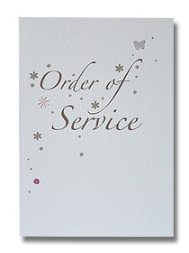 wedding sparkle order of service gold sparkle