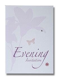 pink lily evening invitation classical and elegant design