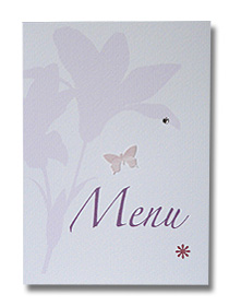 pink lily menu classical and elegant design