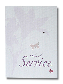 pink lily order of service classical and elegant design