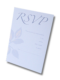 silver leaf rsvp postcard soft contemporary print