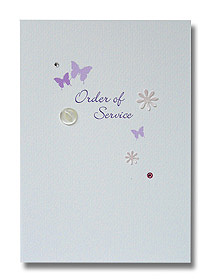 butterfly and button order of service purple butterflies